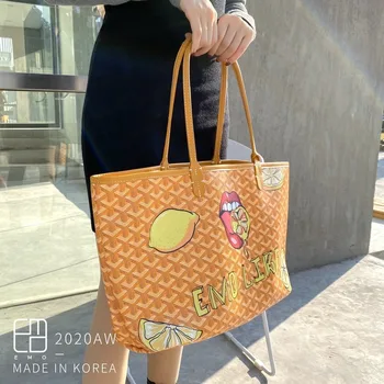 Rudenį Ir Žiemą Šuns dantų maišelį 2020 naujus moteriškus maišelį grafiti pečių maišą nešiojamų tote bag rankinė peties mažas kvadratas krepšys