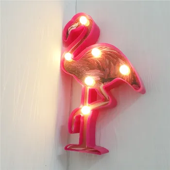 3D Atnaujinti LED Flamingo Vienaragis Undinė Naktį Žibintai Marquee Pasirašyti Šviesulys Sienos Lempos Animacinių filmų Gyvūnų Namų Puošybai Apšvietimas