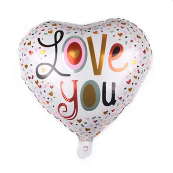 18inch širdies l love you Pripučiami Balionai Helio Ballon Weddng balionu Valentino Dienos Globos Dovana Vestuvių dekoravimas 10vnt/daug