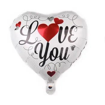 18inch širdies l love you Pripučiami Balionai Helio Ballon Weddng balionu Valentino Dienos Globos Dovana Vestuvių dekoravimas 10vnt/daug