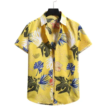 2021 Naujas Vyrų Havajų Marškinėliai Atsitiktinis Paplūdimio trumpomis Rankovėmis 