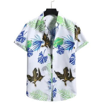 2021 Naujas Vyrų Havajų Marškinėliai Atsitiktinis Paplūdimio trumpomis Rankovėmis 