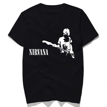 Vasarą naujų besišypsantis veidas mados Grafika roko grupe T-shirt vyrams ir moterims Nirvana atsitiktinis vatos pagaliukai Didelio dydžio Trumpas rankovės