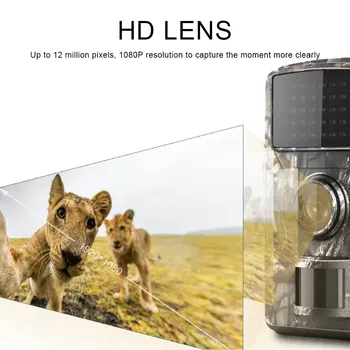Naktinio Matymo Medžioklės Kamera Takas Camera 12MP 1080P Žaidimą Vandeniui 2 Colių LCD Led, Naktinio Matymo Gyvūnijos Skautų Fotoaparatas