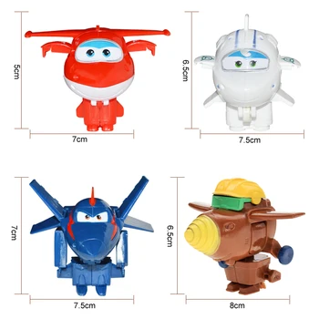 8 vnt/set Mini Super Sparnus Permainingi Lėktuvo Robotas Veiksmų Skaičiai Žaislai Vaikams Dovanų Veiksmų Skaičiai Super Sparno