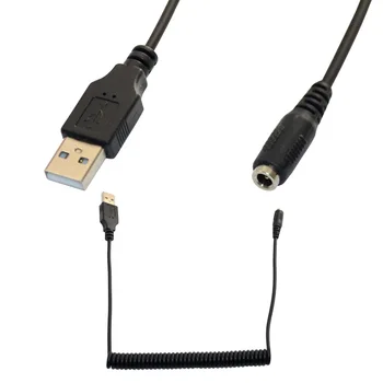 USB 2.0 A Male į 3.5mm1.35mm Moterų DC Konverteris Lizdo Elektros Kištuką CCTV DVR Laidas 1,5 M