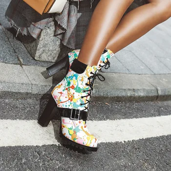 INS KARŠTO Moterų Batai Mikropluošto Grafiti spausdinti Europoje ir Amerikoje, populiarus batai moters Užsienio prekybos batai moterims