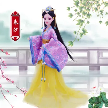 Senovės Suknelė Lėlės Kinijos Imperijos Concubine Teismas Pasakų Kostiumas Sąnarių Graži Mergina Princesė Lėlės su Drabužiais