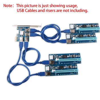 Ubit 4 1 PCI-E adapterį kortelės USB3.0, 4: 1 PCI-E Rabbet - Ethereum Kasybos ETH