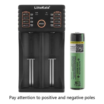 2vnt Liitokala 3.7 V 3400mAh 18650 Li-ion Įkraunama Baterija su Saugomų PCB + Lii-202 USB 26650 18650 AAA AA Smart Įkroviklis