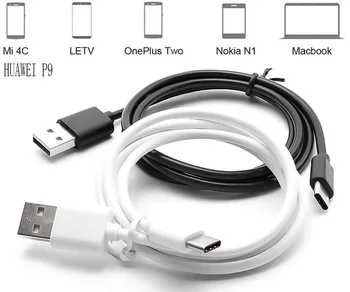 1m 3ft USB C Tipo USB C Duomenų Kabelis Sinchronizavimo Įkroviklio Kabelį Nexus 5X Nexus 6P už OnePlus 2 ZUK Z1 Xiaomi 4C MX5 Pro 100vnt/daug