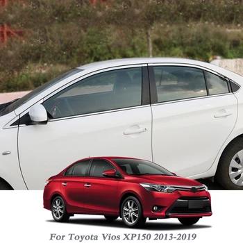 8/16pcsCar Stiliaus Skiltyje Lipdukas Toyota Vios XP150 2013-2019 Lango Apdaila Padengti Išorinių Kūno papuošalai 