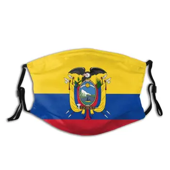 Ekvadoras Vėliava Ne Vienkartiniai Burnos, Veido Kaukė su filtru, Dulkių Kaukė, apsauginis Dangtis Respiratorius Burną, Mufelinė