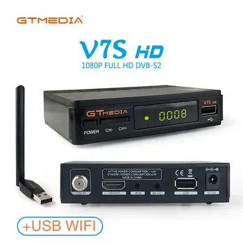 LPS DVB-S2 Palydovinis Imtuvas Gtmedia V7S HD 1080P su USB WIFI atnaujinti iš Freesat v7
