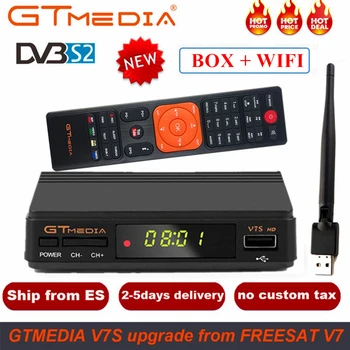 LPS DVB-S2 Palydovinis Imtuvas Gtmedia V7S HD 1080P su USB WIFI atnaujinti iš Freesat v7