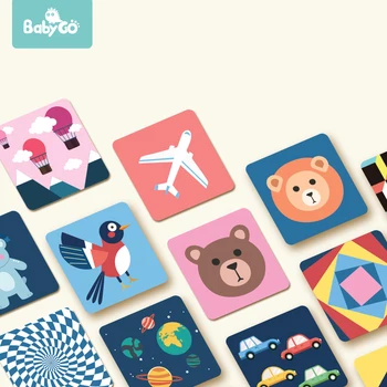 BabyGO 80PCS Nustatyti vaiko Mokymosi Kortelę, Žaislų, Vaisių/Animal/Gyvenimo Vaizdo Sužadinimo Ankstyvojo Ugdymo Kortelės Vaikams Flash Kortelės