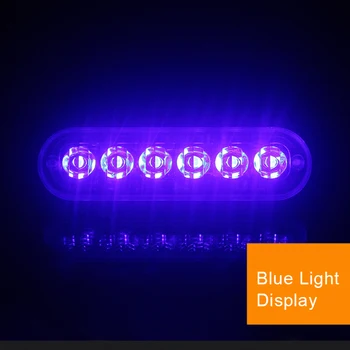 6 VNT. LED Šviesos Automobilių, Sunkvežimių Įspėjamieji Šviesos VISUREIGIS Transporto Jachtų Motociklo, Sunkvežimio Šviesos 12V Universali Vandeniui-Ultra Plonas
