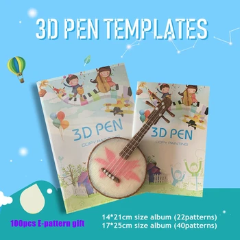 22patterns 40patterns 3D Rašiklis Šabloną Modelis Knyga Albumas Su Grafiti Kino Piešimo Lenta Myriwell Sunlu 3D Rašiklis, Įrankių Dalys