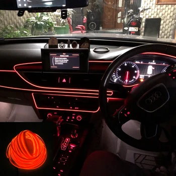 Lanksti Neon Automobilio Salono Atmosferą LED Juostelės Žibintai Dacia Sandero Stepway 