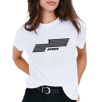 Ateez top marškinėliai moterims 2019 moterų hip-hop 90s kawaii ulzzang marškinėliai atsitiktinis marškinėlius korėjos tee marškinėliai drabužių harajuku