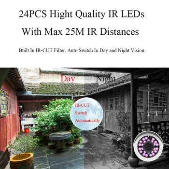 Full-HD Garso 1080P 2MP, Laidinis Sony Imx307 Jutiklis Micro SD/TF Kortelės Lizdas IP Kameros Onvif H. 265 Naktinio Matymo Saugumo VAIZDO Kamera
