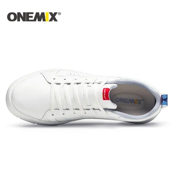 ONEMIX naujų lengvųjų Skateboard Batų vyrai sportbačiai bateliai, turistiniai batai, švelnus dezodorantas lauko vaikščiojimo batai moterims juoda balta