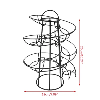 Deluxe Šiuolaikinės Spirale Balionėlis Rack - Chromuotas Stovinčioje Vielos Vištienos Kiaušinių Laikymo Organizatorius Ekranas Turėtojas Krepšelio