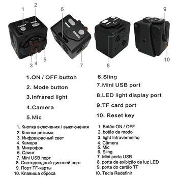 SQ8 KV. 8 Smart 1080p HD Maža Paslaptis, Micro Mini Kamera Vaizdo Kamera Naktinio Matymo Belaidžio Kūno DV DVR Maža Minicamera Microchamber