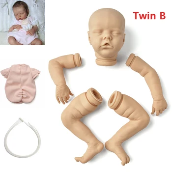 RBG Reborn Rinkinio Reborn Baby Vinilo Komplektas, 17 Colių Twin dviejų B Unpainted Nebaigtų Unassemble Lėlės Dalys 