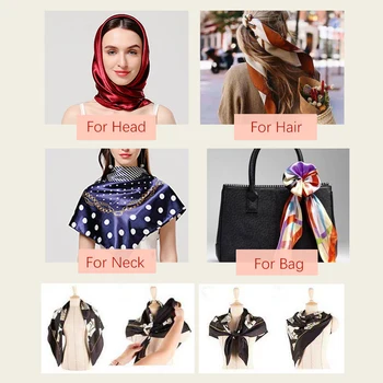 Dizainas, Spausdinimo Moterims, Kaklo Šalikai Didelis Šilko Ruoželinį Aikštėje Šalikai Ponios Hijab Foulard Pashmina Skara Wrap Bandana Kerchief