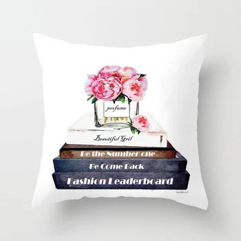 45*45cm Vertus Dažytos Gėlės Knygų super minkšta Kėdė pagalvėlė padengti sofos pagalvės užvalkalą Namų dekoro pagalvė Padengti Atveju