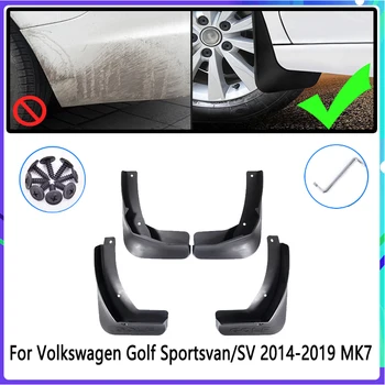 4 VNT Automobilių MudFlaps Volkswagen VW Golf Sportsvan SV~2019 Mk7 Mudguard Splash Apsaugai Sparnas Auto Priedai