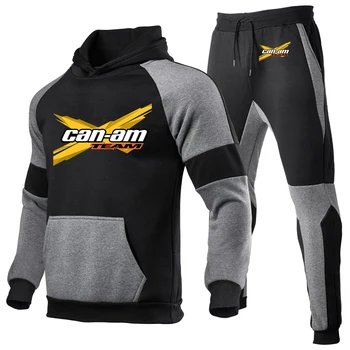 2020 m. žiemos CAN-AM BRP Logotipą, hoodies kostiumai vyrų mados hoodieBrand kelnės Atsitiktinis Jogger kostiumas tracksuit palaidinukė megztinis