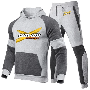 2020 m. žiemos CAN-AM BRP Logotipą, hoodies kostiumai vyrų mados hoodieBrand kelnės Atsitiktinis Jogger kostiumas tracksuit palaidinukė megztinis