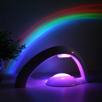 LED Spalvinga Vaivorykštė Lempos Naktį Šviesos Romantiškas Dangus Vaivorykštė Projektoriaus Lempa luminaria Namų miegamajame lentelė šviesos lempos vaikams dovanos
