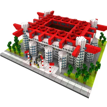 NAUJOS Statybos Blokuoti ŽAISLŲ Rinkiniai Didelis Futbolo Stadionas, Lauko treniruoklių Salė Modelis Plytų Architektūra Ispanija Anglijos Futbolo Klubas Gimnazijos Žaislai