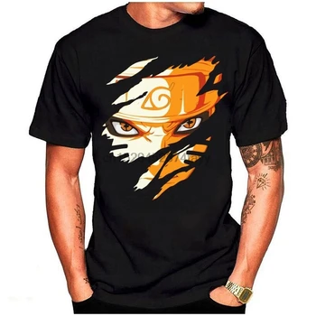 Naruto nuostabų veidą marškinėliai vyrams atspausdintas t-shirt homme Viršūnes hipster Tee
