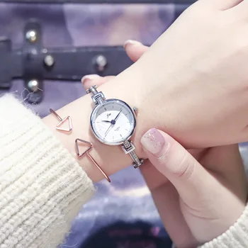 Sidabro Moterų Mados Apyrankės, Laikrodžiai Prabangus Diamond Nerūdijančio Plieno Bangle Žiūrėti Elegantiškas Ponios Mažas Laikrodžiai Kvarcinis Laikrodis