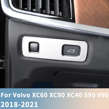 Volvo XC60 XC90 XC40 S90 V90 2018 2019-2021 Nerūdijančio Plieno Automobilio Žibintų Jungiklis China priekinis žibintas Reguliuoti, Padengti Apdaila Lipdukas