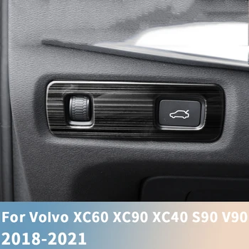 Volvo XC60 XC90 XC40 S90 V90 2018 2019-2021 Nerūdijančio Plieno Automobilio Žibintų Jungiklis China priekinis žibintas Reguliuoti, Padengti Apdaila Lipdukas