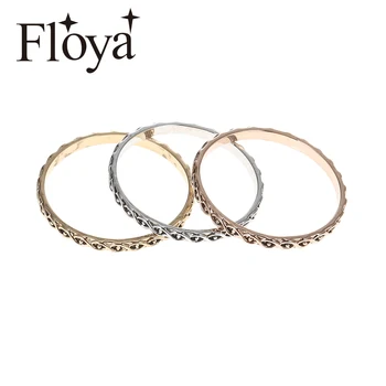 Floya 2mm Pynimo Vidinių Žiedų Vario Moterų Nerūdijančio Plieno Pagrindo Priedų Derinys Keičiamos Žiedas Bague Acier