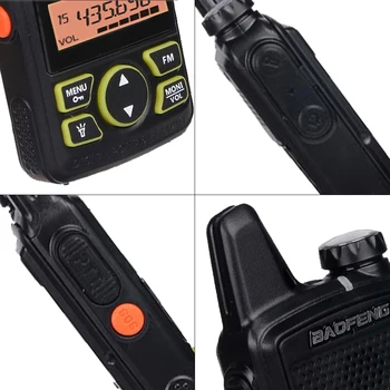 Baofeng BF-T1 Mini Walkie Talkie UHF Nešiojamą dvikrypčio Radijo ryšio bft1 Kumpis Radijo Nešiojamų FM siųstuvas-imtuvas Vaikai 5km CB Radijo Ryšio
