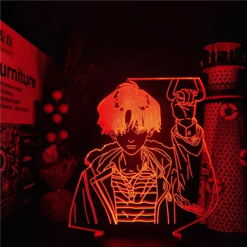 Žuvo Persekiojo Anime LED Nakties Šviesos Yoon Bum 3D Lempos Akrilo Iliuzija Manga Statulėlės Stalo Lempa Vaikams Namuose Miegamojo Puošimas