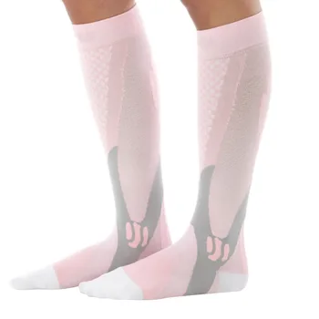 Suspaudimo Puskojinės suspaudimo kojines, skirtas sergantiems varikoze, Moterų, Vyrų, Medicinos Venų išsiplėtimas, Kojų Skausmas Reljefo Kelio Aukštos Kojinės