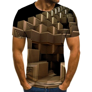 Madinga Vasaros vyriški T-shirt Ladies 3D Palaidinukė 3D Spausdinimo Asmenybės Trumpas Rankovės Hip-Hop ' O Kaklo Viršų