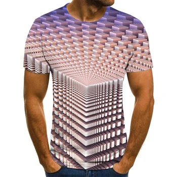Madinga Vasaros vyriški T-shirt Ladies 3D Palaidinukė 3D Spausdinimo Asmenybės Trumpas Rankovės Hip-Hop ' O Kaklo Viršų
