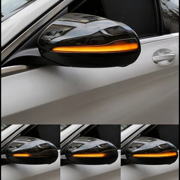LED Dinaminis Posūkio Signalo Lemputė Automobilio Šoninis Veidrodis Vanduo Teka Indikatorių Benz W205 W213 W222 Mercedes Benz C E S GLC Klasė