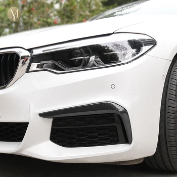 BMW Serija 5 G30 G31 2018 2019 2020 Priekiniai Rūko Žibintai Antakių Vokų Juostele Padengti Apdaila Optikos Lipdukas šviesos chroming rėmelį