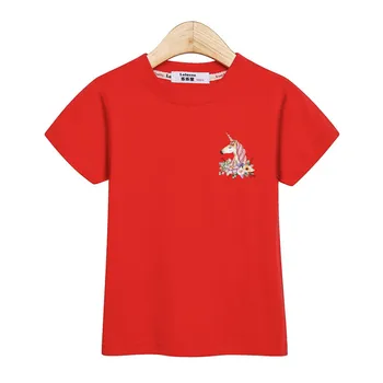 Vienaragis mados viršūnes trumpomis rankovėmis atspausdintas t-shirt baby girl vasaros kostiumas medvilnės vaikų mergaičių tees
