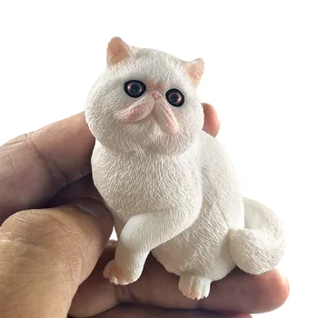 Dirbtinis persų katė, modelis, Modeliavimas Gyvūnų statulėlės, namų dekoro miniatiūriniai pasakų sodo puošmena priedai šiuolaikinės Pvc žaislas
